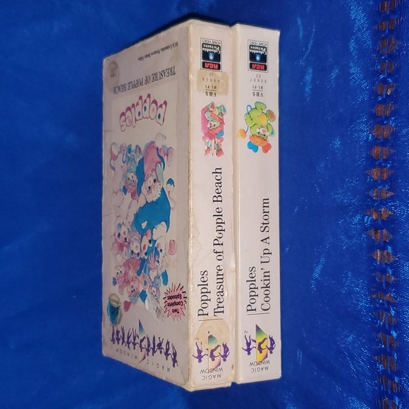 1986 UNTESTED Popples VHS 2 pack Cookin Up A Storm & Treasure of Popple … - Picture 4 of 9